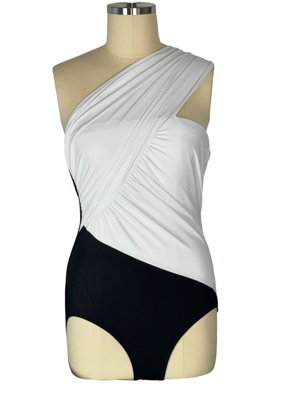 Magicsuit Goddess Colorblock One Shoulder Swimsuit 14 NWT Slimming Underwire